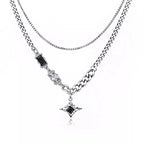 Star Pendant Necklace with Zircon Stone