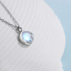 Fertility Pendant Necklace with Zircon Moonstone