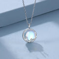 Fertility Pendant Necklace with Zircon Moonstone