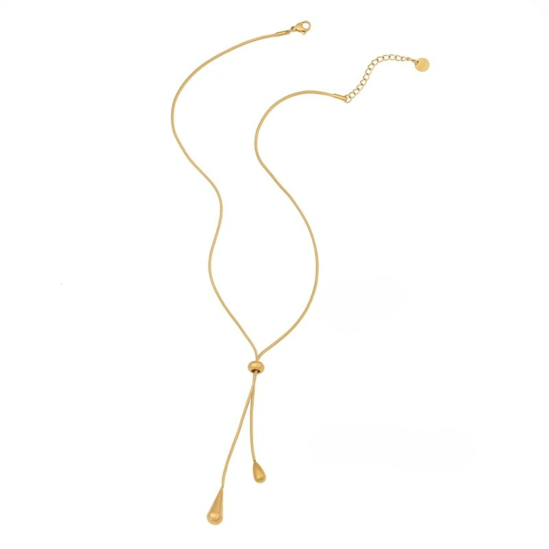 Fine Water Drop Pendant Necklace