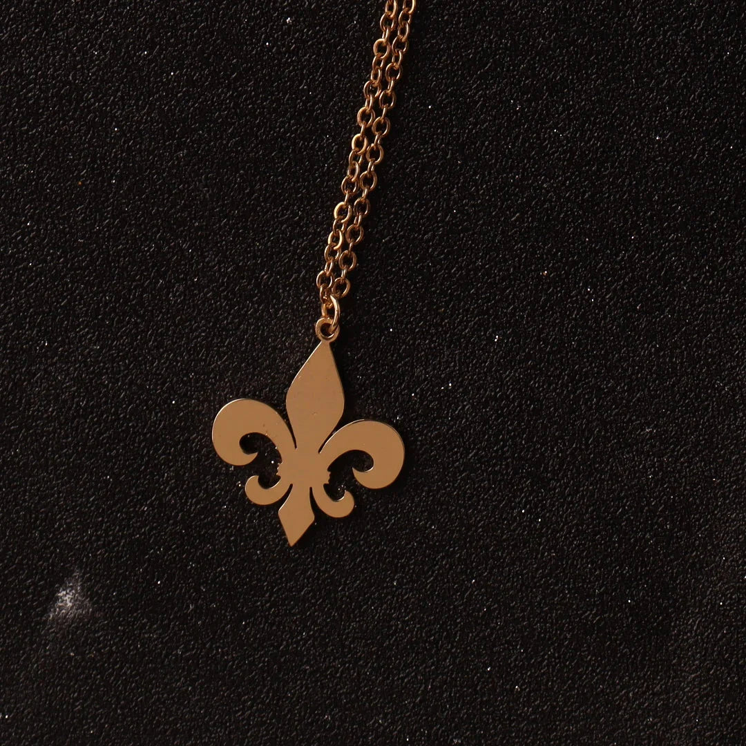 Rose Gold Fleur de Lys Necklace & Pendant