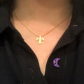 Men's Women's Fleur de Lys Necklace & Pendant gold