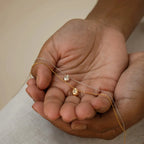 Water Drop Pendant Necklace with Silver Zircon Pearl