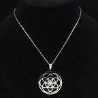 Life Seed Pendant Necklace Men Women silver