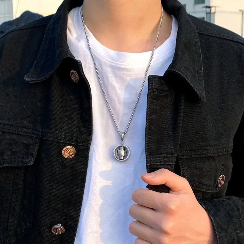 Men's Rotating Anti-Stress Pendant Necklace