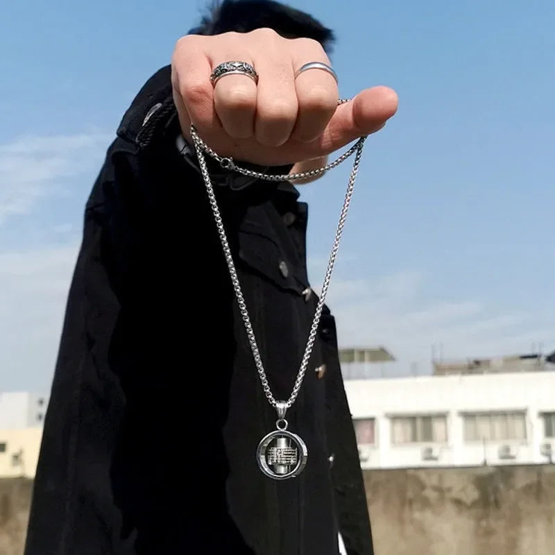 Men's Rotating Anti-Stress Pendant Necklace