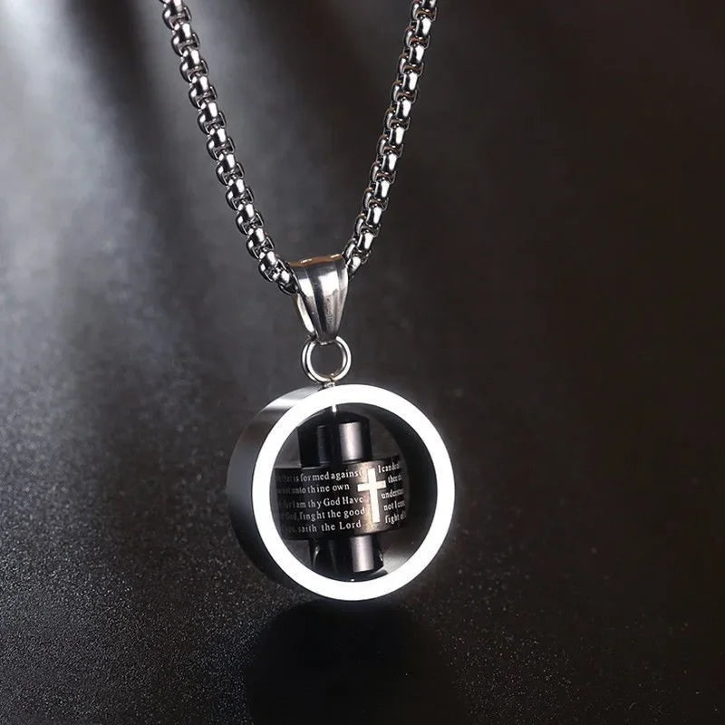 Men's Rotating Anti-Stress Pendant Necklace