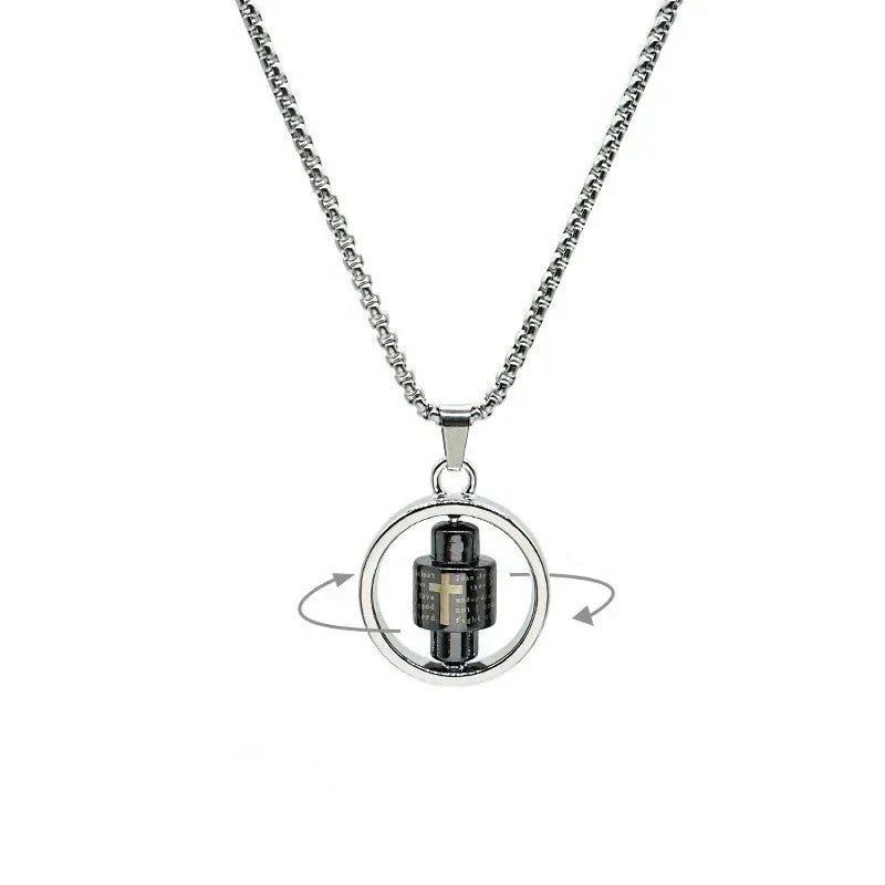 Men's Rotating Anti-Stress Pendant Necklace