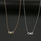 Collier Pendentif Infini Doré Femme argent