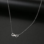 Collier Pendentif Infini Doré Femme argent