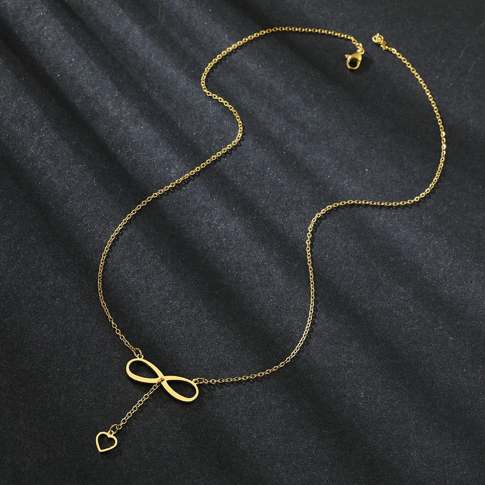 Collier Pendentif Infini et Coeur or