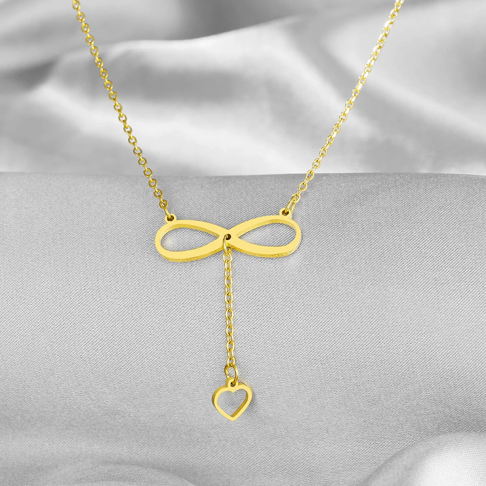 Collier Pendentif Infini et Coeur or