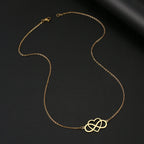 Collier Pendentif Infini et Coeur Femme or