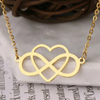 Collier Pendentif Infini et Coeur Femme or