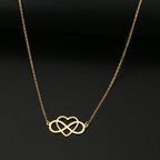 Collier Pendentif Infini et Coeur Femme or
