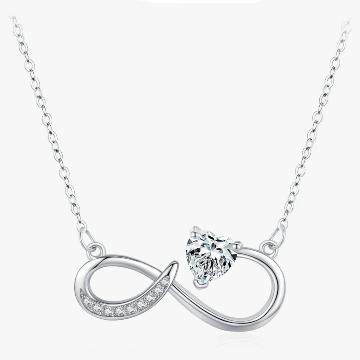 Collier Pendentif Infini et Lion en Zircon