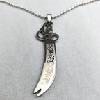 Islamic Muslim Pendant Necklace Ali Zulfikar Sword simple sword