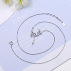 Moon Pendant Necklace with Crystal