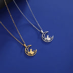Cat Moon Pendant Necklace