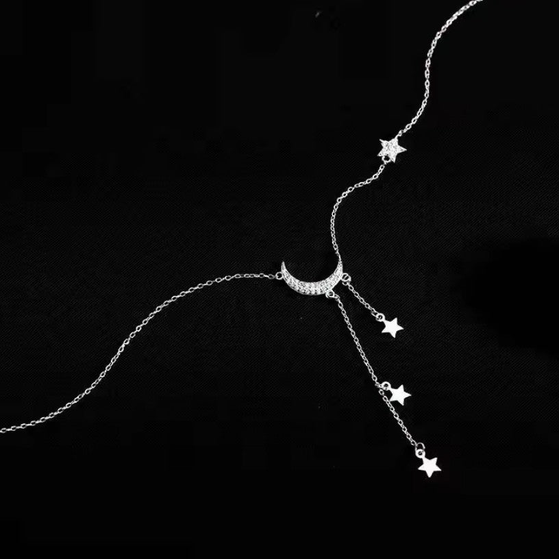 Moon Star Celestial Pendant Necklace for Women