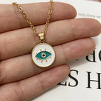 White Nazar Boncuk Pendant Necklace