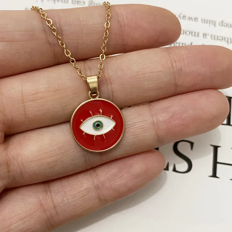 Red Nazar Boncuk Pendant Necklace