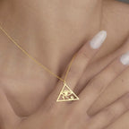 Egyptian Eye of Horus Necklace & Pendant Oudjat Woman gold