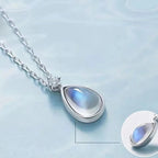 Oval Pendant Necklace Women's Fertility Moonstone