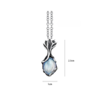 Collier Pendentif Pierre de Lune Vintage a