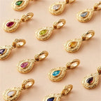 Colored Birthstone Pendant Necklace