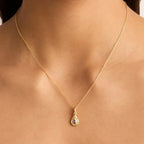 Colored Birthstone Pendant Necklace