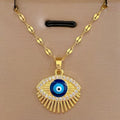 Turkish Blue Evil Eye Pendant Necklace – Lucky Charm