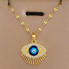 Turkish Blue Evil Eye Pendant Necklace – Lucky Charm