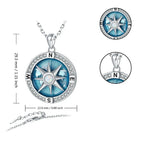 Rotating Pendant Necklace Compass Wind Rose