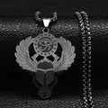 Egyptian Scarab Pendant Necklace Eye of Horus black
