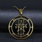 Collier Pendentif Sigil de Démon or