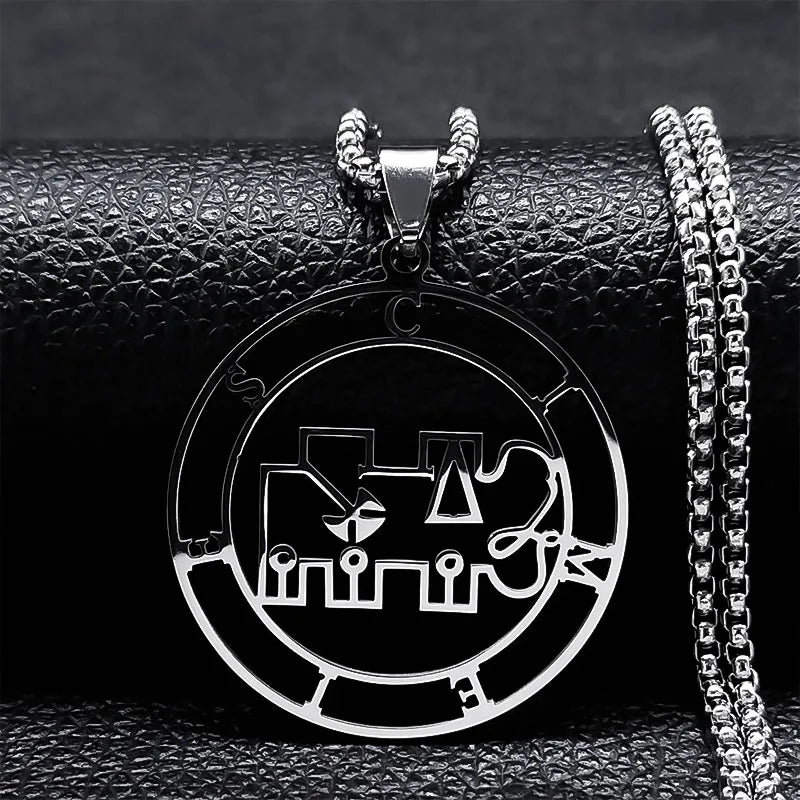 Cimeies Demon Sigil Pendant Necklace