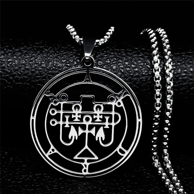 Demonic Sigil Pendant Necklace Andras