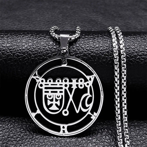 Demonic Sigil Pendant Necklace Bathin