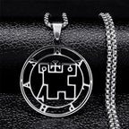 Demonic Sigil Pendant Necklace Halphas