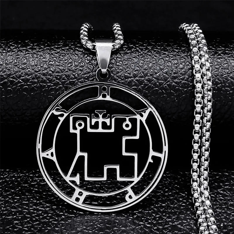 Demonic Sigil Pendant Necklace Halphas