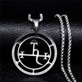 Demonic Sigil Pendant Necklace Lilith Silver