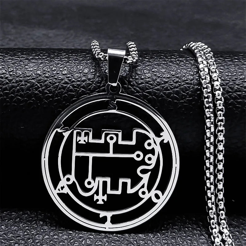 Demonic Sigil Pendant Necklace Stolas