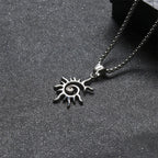 Asymmetric Sun Pendant Necklace