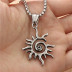 Asymmetric Sun Pendant Necklace