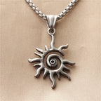 Asymmetric Sun Pendant Necklace