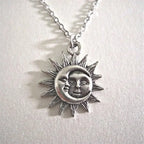 Sun and Moon Pendant Necklace for Men or Women