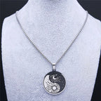 Sun and Moon Yin Yang Pendant Necklace
