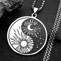 Sun and Moon Yin Yang Pendant Necklace