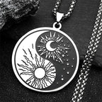 Sun and Moon Yin Yang Pendant Necklace